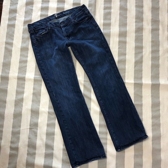 7 for all mankind boot cut jeans short - Picture 2 of 7